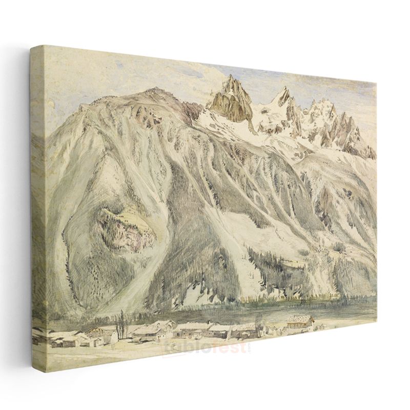 Caspar David Friedrich - Alp Dağları Manzarası Kanvas Tablo