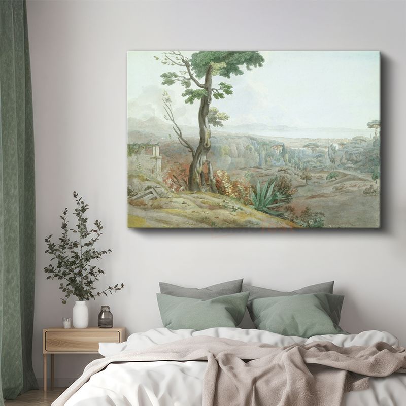 Claude Lorrain - İtalyan Kırsal Manzarası Kanvas Tablo
