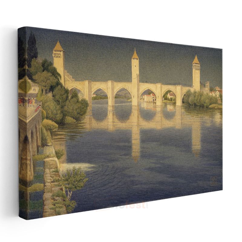 Henri Rousseau - Pont Valentré Köprüsü Kanvas Tablo