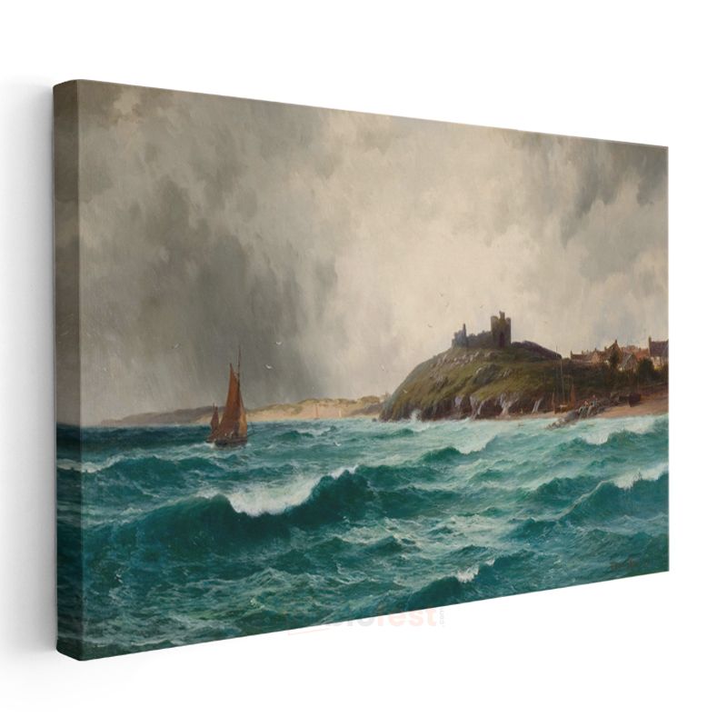 William Turner - Fırtınalı Deniz ve Kale Kanvas Tablo