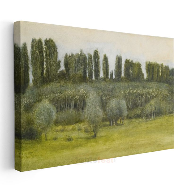 Claude Monet - Kavak Ağaçları Manzarası Kanvas Tablo