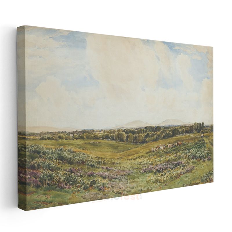 Lionel Constable - Çayır Manzarası Kanvas Tablo