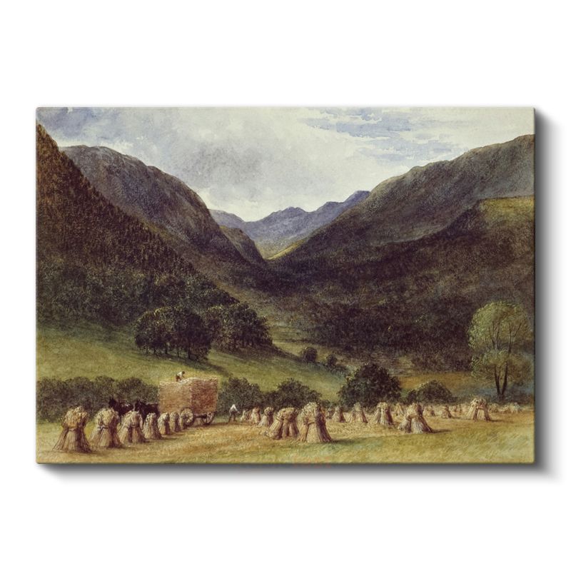 J.M.W. Turner - Dağ Vadisi ve Hasat Kanvas Tablo