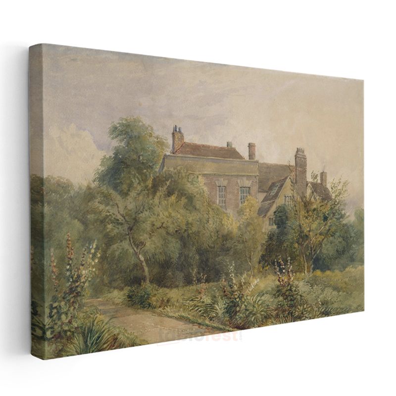 John Constable - İngiliz Kır Evi Kanvas Tablo