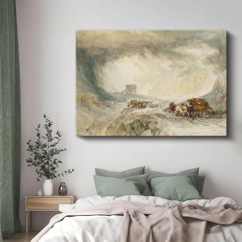 J.M.W. Turner - Kar Fırtınası Kanvas Tablo