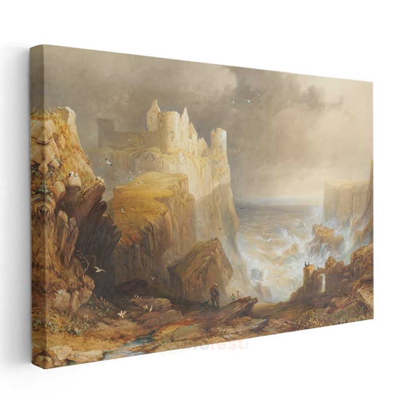 J.M.W. Turner - Deniz Kıyısında Kale Kanvas Tablo