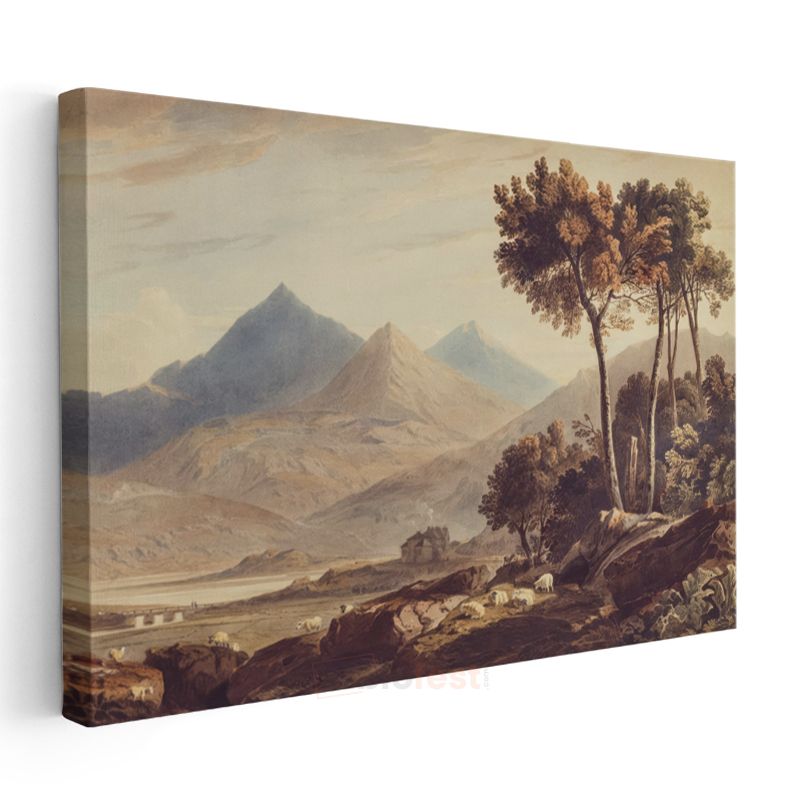 J.M.W. Turner - Dağlık Manzara Kanvas Tablo