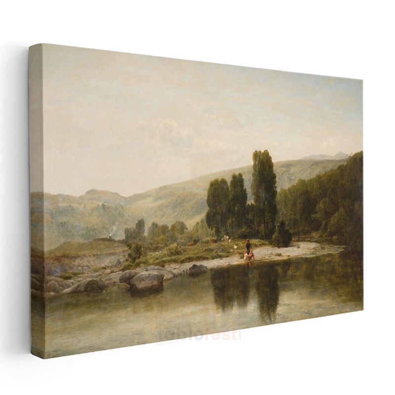 John Constable - Nehir Kenarı Kanvas Tablo