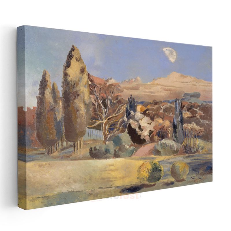 William Turner - Ay Işığında Kırsal Manzara Kanvas Tablo