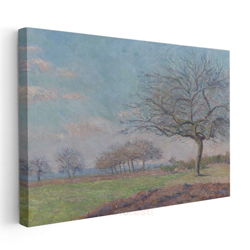 Blanche Hoschedé-Monet - Kış Ağacı Manzarası Kanvas Tablo