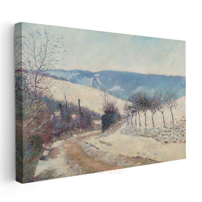 Blanche Hoschedé-Monet - Karlı Yol Manzarası Kanvas Tablo