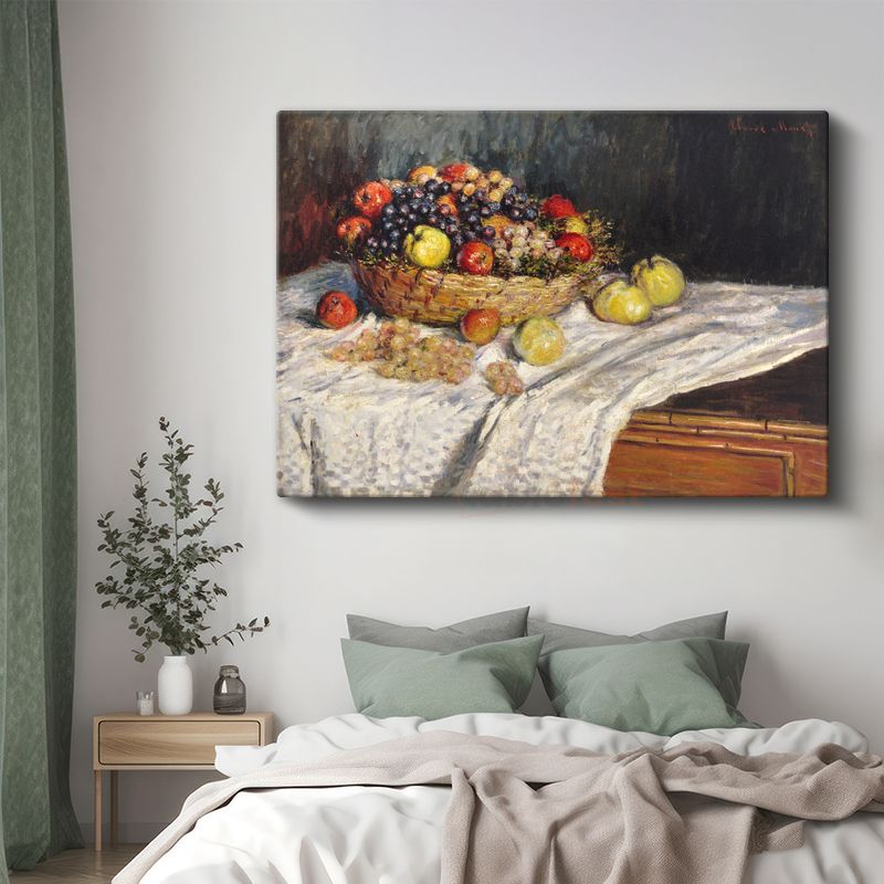 Claude Monet - Meyve Sepeti Natürmort Kanvas Tablo