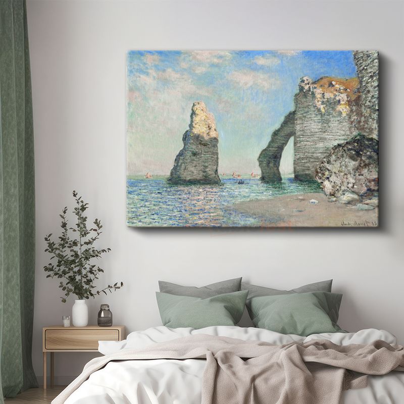 Claude Monet - Étretat Kayalıkları Kanvas Tablo