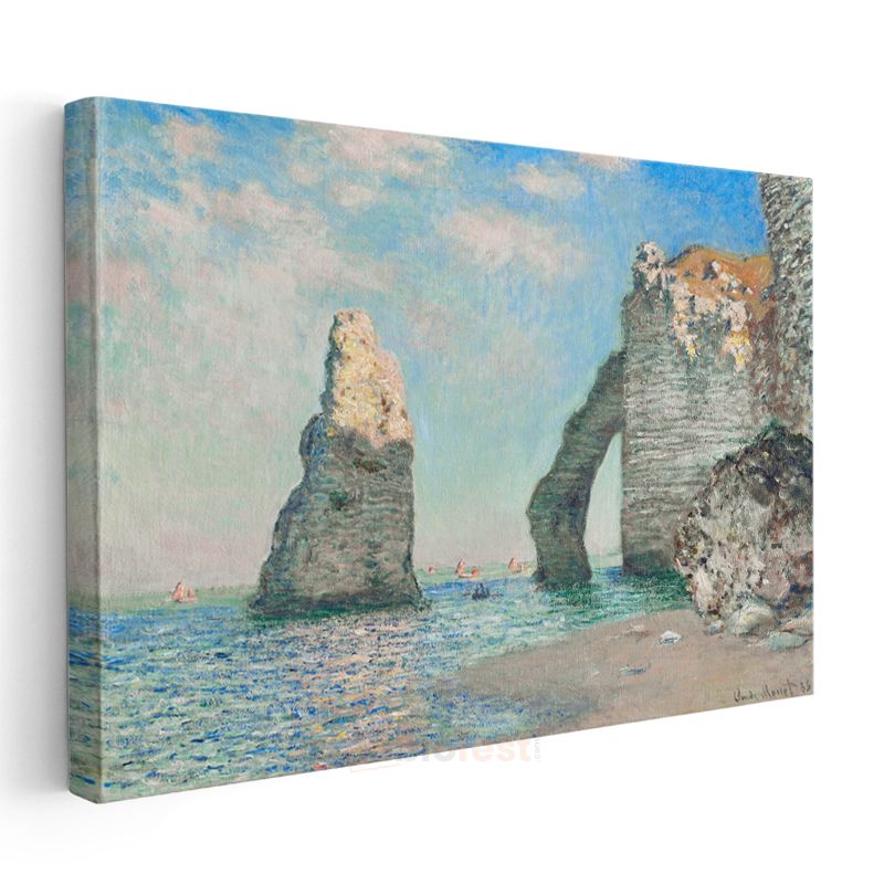 Claude Monet - Étretat Kayalıkları Kanvas Tablo