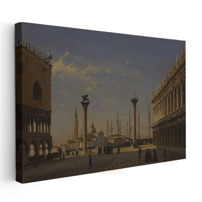 Canaletto - Venedik San Marco Meydanı Kanvas Tablo
