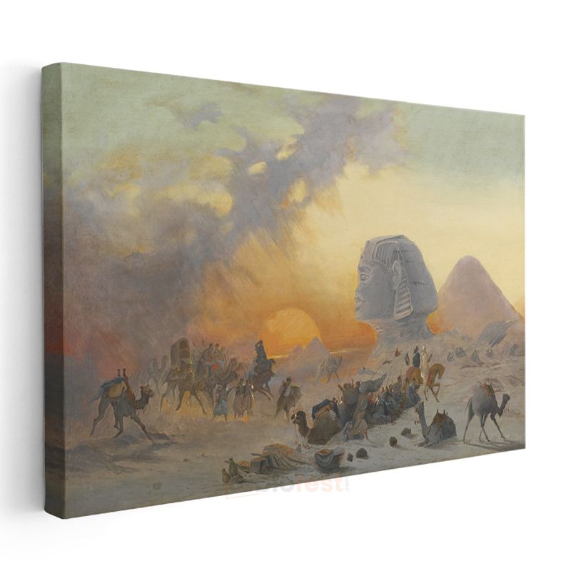 David Roberts - Mısır Sfenks ve Piramitler Kanvas Tablo