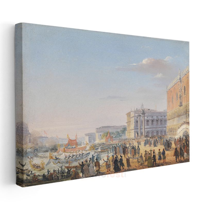 Canaletto - Venedik Rıhtımı Kanvas Tablo
