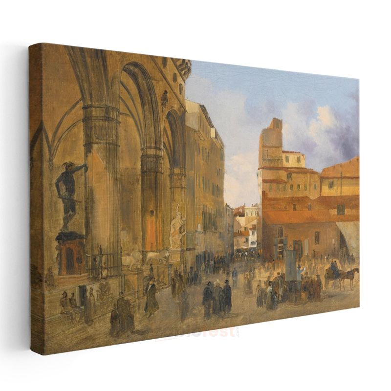 Richard Parkes Bonington - Floransa Meydanı Kanvas Tablo