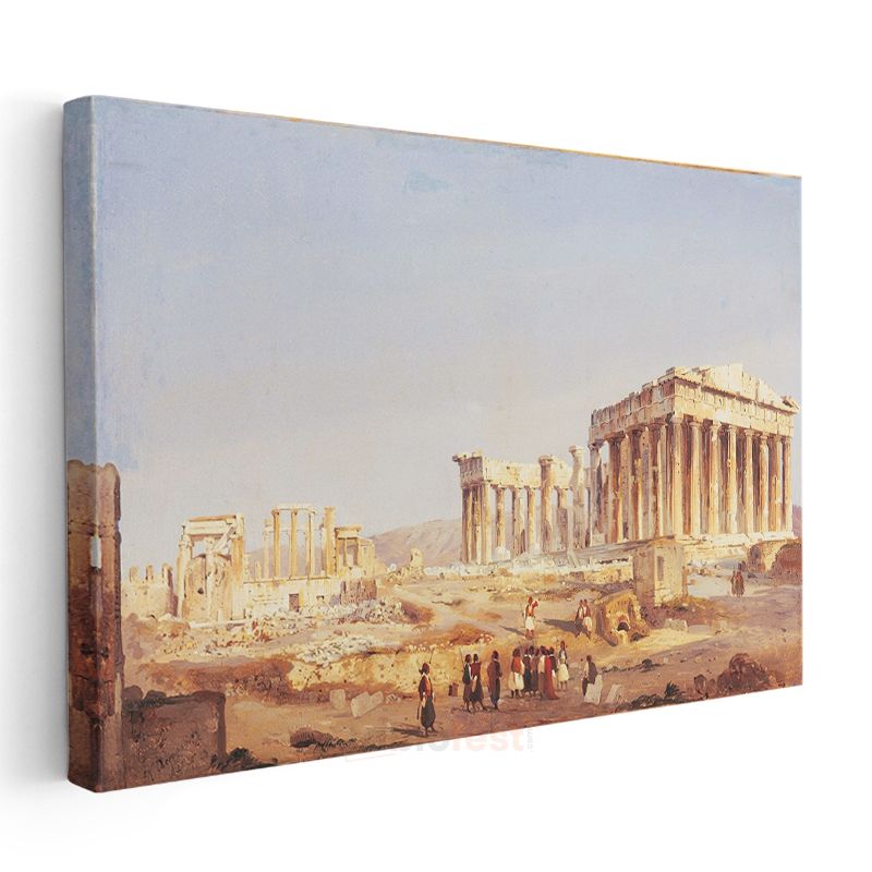 Hubert Robert - Atina Akropolisi ve Parthenon Kanvas Tablo