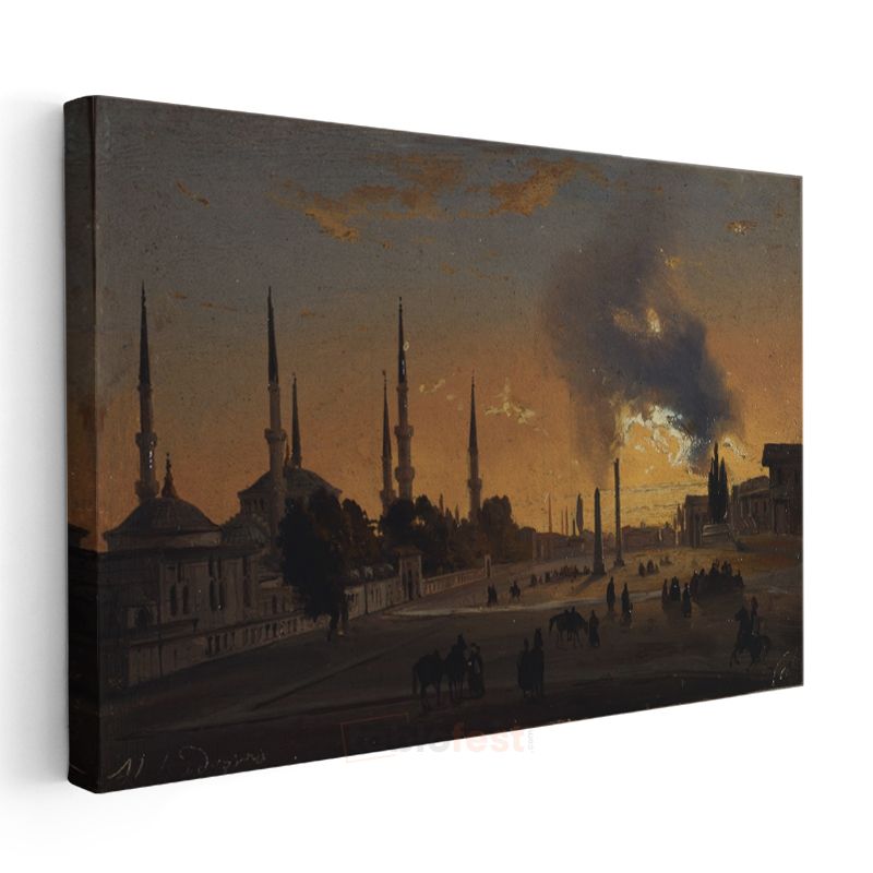 Ivan Aivazovsky - İstanbul Gün Batımı Kanvas Tablo