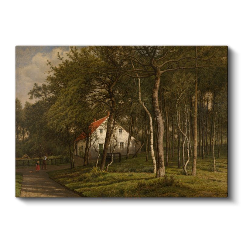 Jean-Baptiste-Camille Corot - Ormandaki Ev Kanvas Tablo