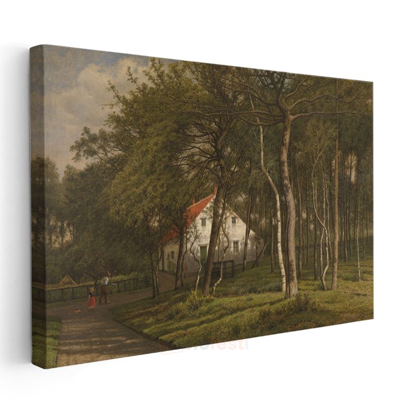 Jean-Baptiste-Camille Corot - Ormandaki Ev Kanvas Tablo