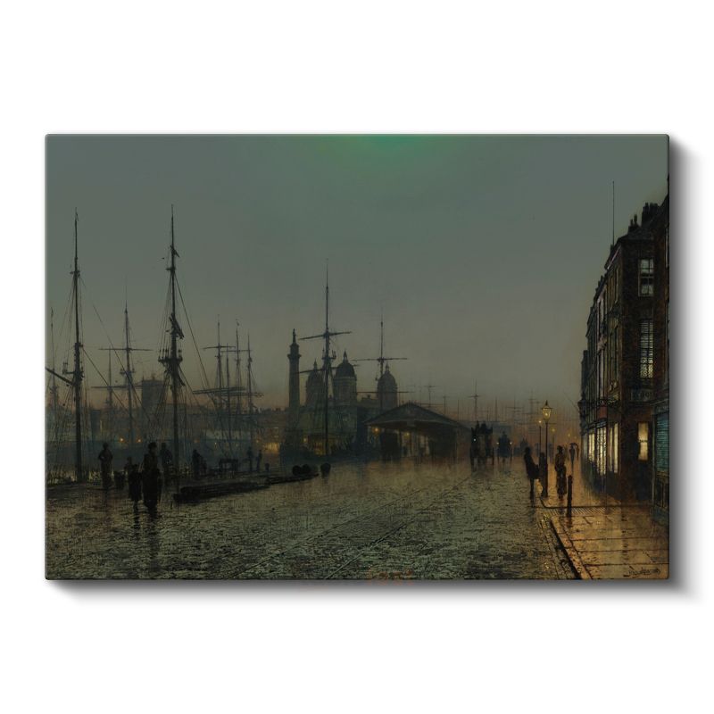 John Atkinson Grimshaw - Sisli Liman Kanvas Tablo