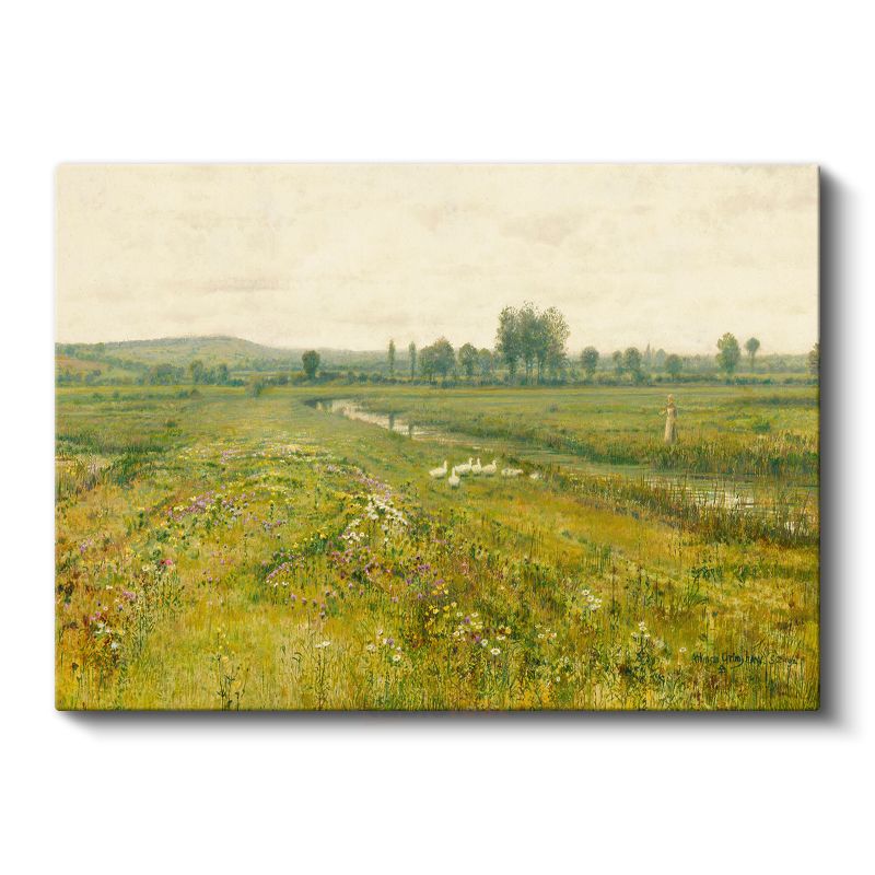 Charles-François Daubigny - Çayır Manzarası Kanvas Tablo