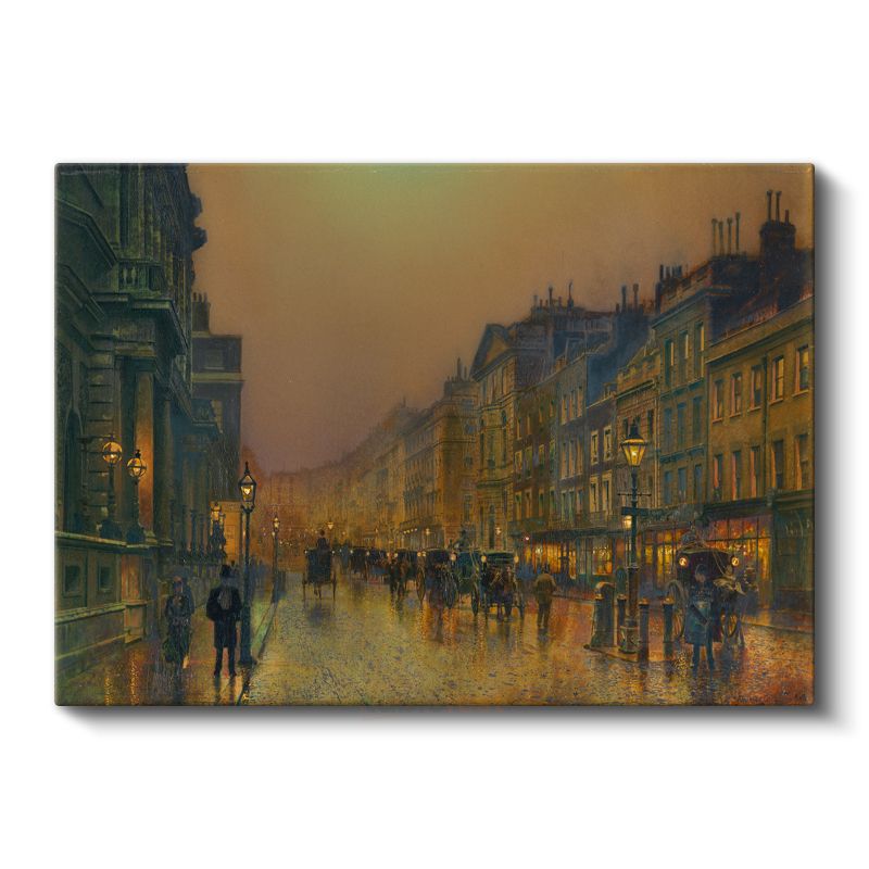 John Atkinson Grimshaw - Akşam Vakti Şehir Sokağı Kanvas Tablo