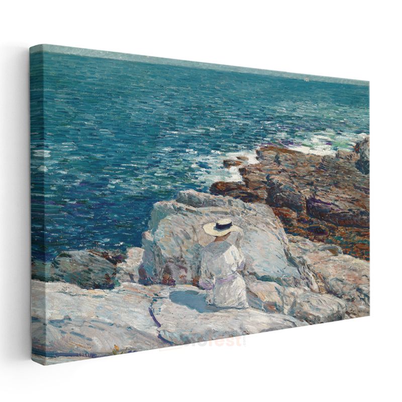 Childe Hassam - Kayalıklarda Yaz Kanvas Tablo