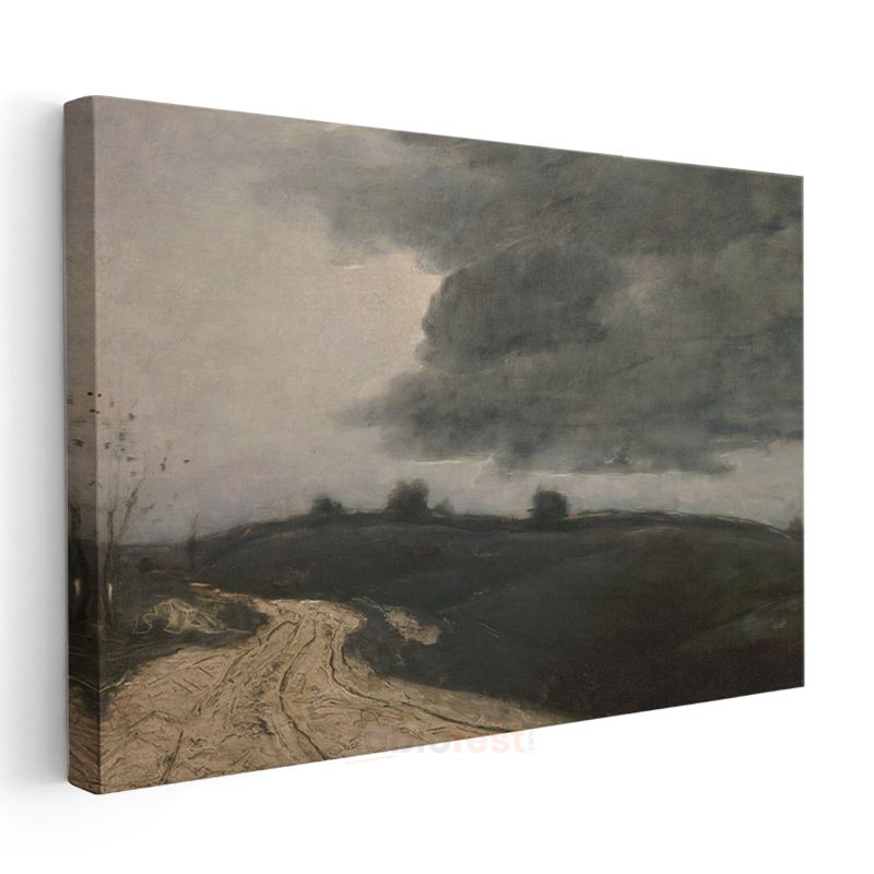Jean-Baptiste-Camille Corot - Fırtınalı Manzara Kanvas Tablo