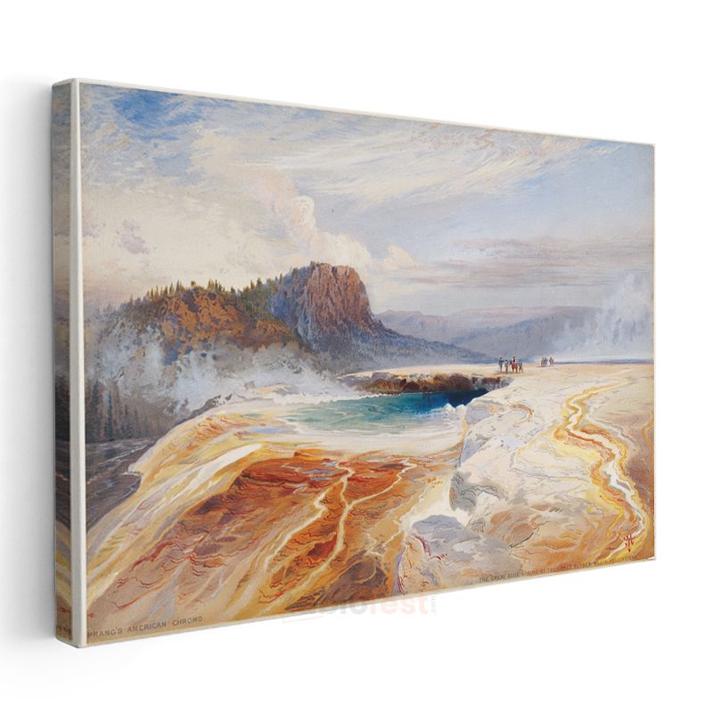 Thomas Moran - Mammoth Hot Springs Kanvas Tablo