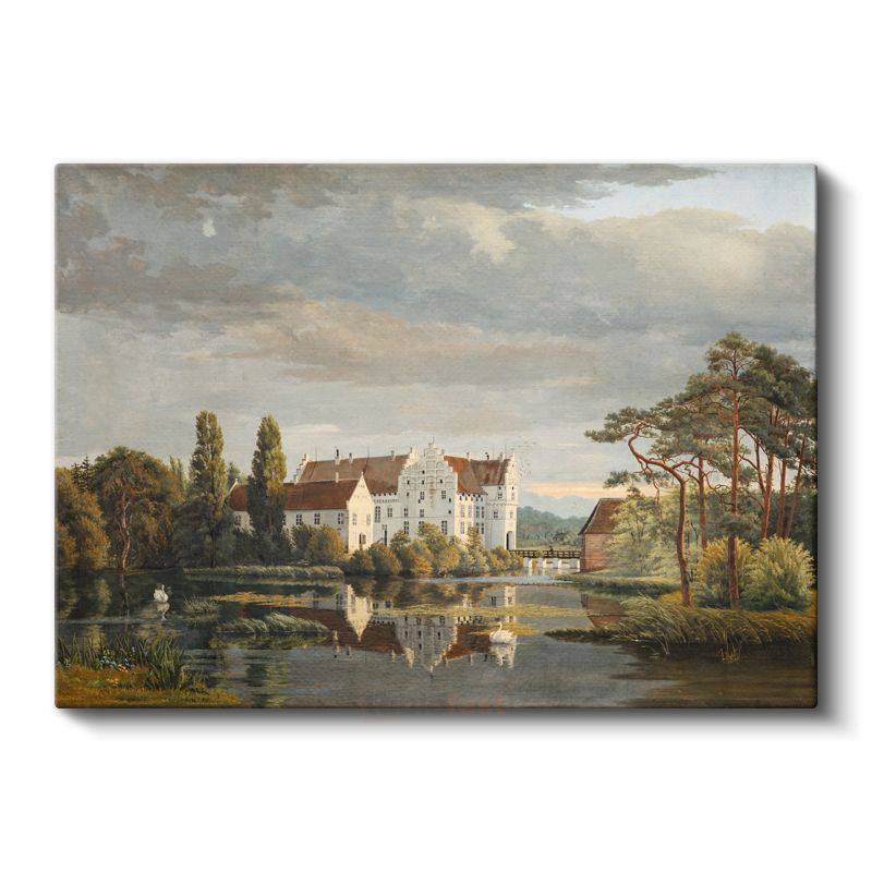Christoffer Eckersberg - Borup Şatosu Manzarası Kanvas Tablo