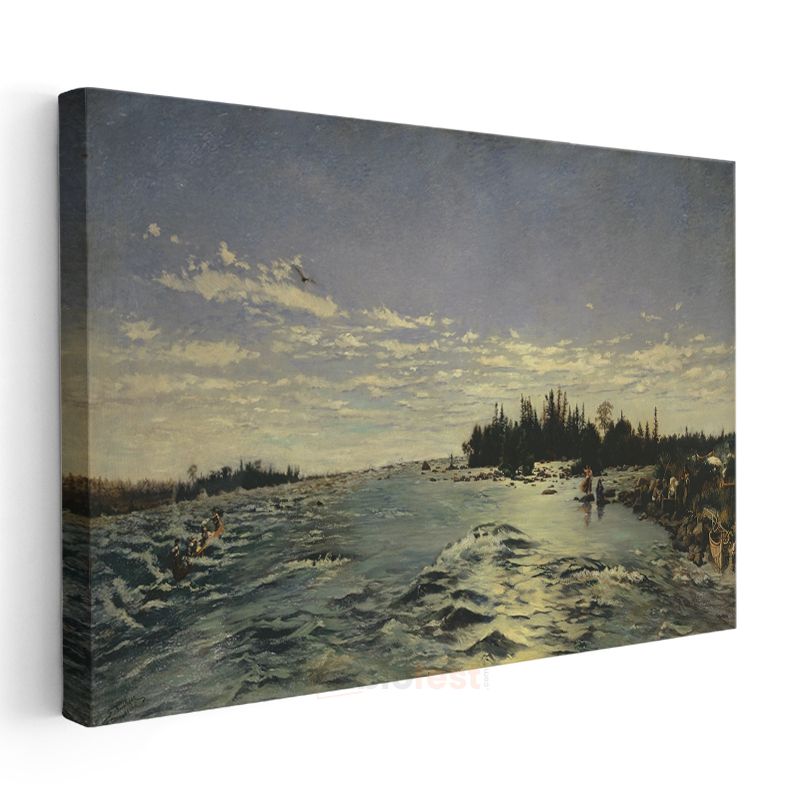 Charles-François Daubigny - Nehir Manzarası Kanvas Tablo