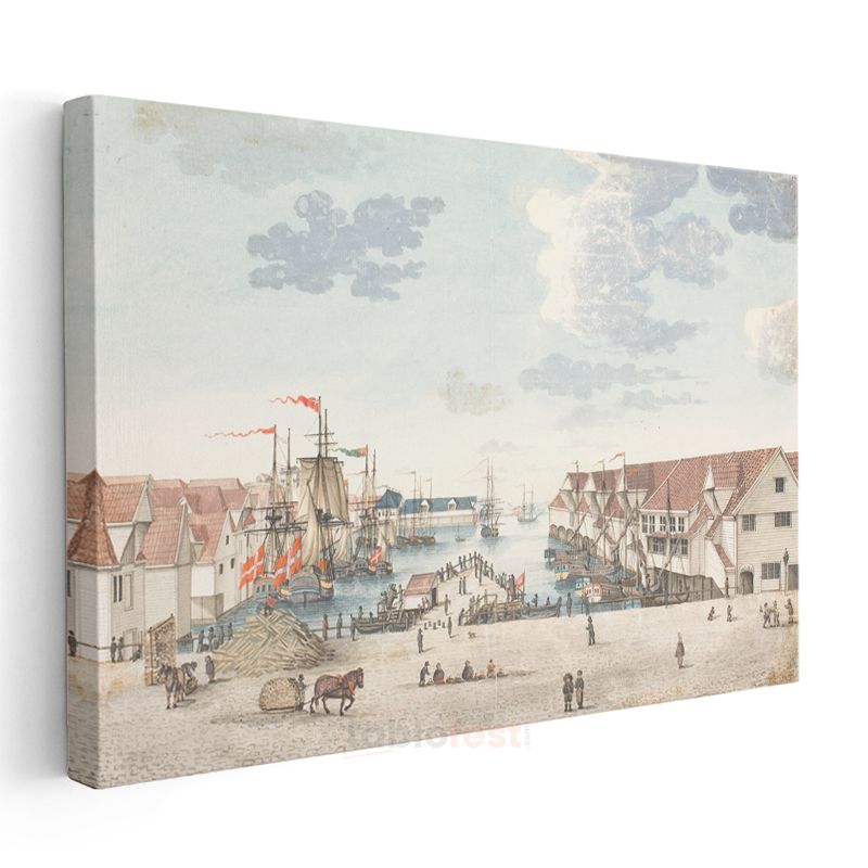 Christoffer Wilhelm Eckersberg - Liman Manzarası Kanvas Tablo