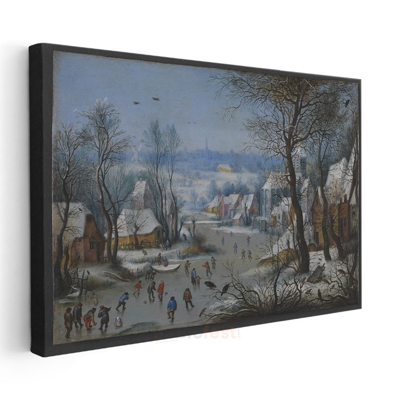 Pieter Bruegel - Kış Manzarası Kanvas Tablo