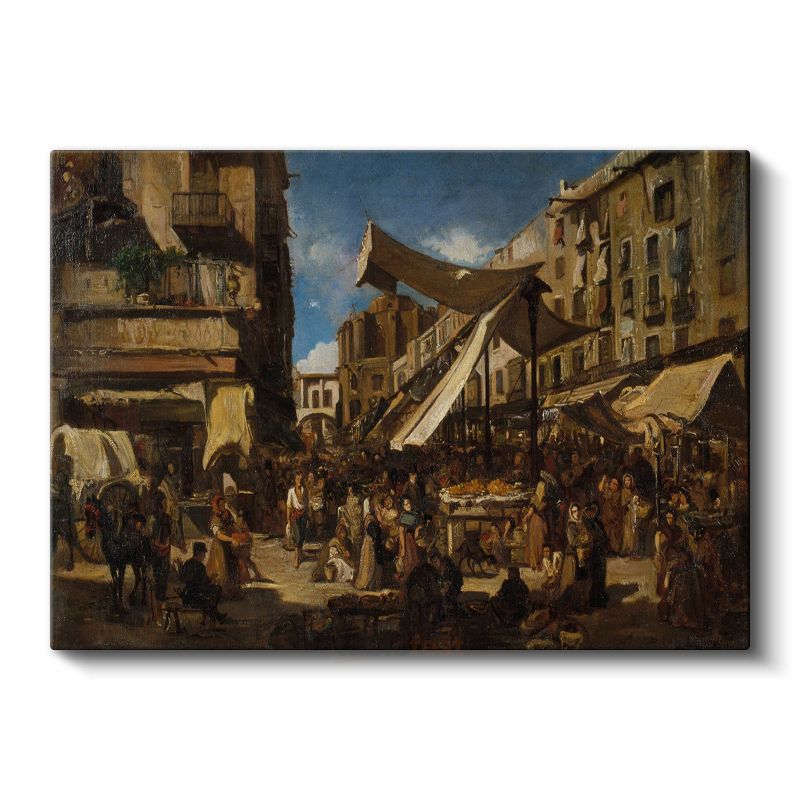Oskar Kokoschka - Şehir Pazarı Kanvas Tablo