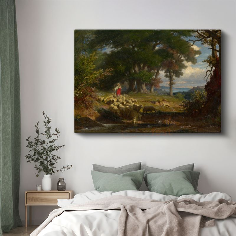 Thomas Gainsborough - Çoban ve Koyunlar Kanvas Tablo