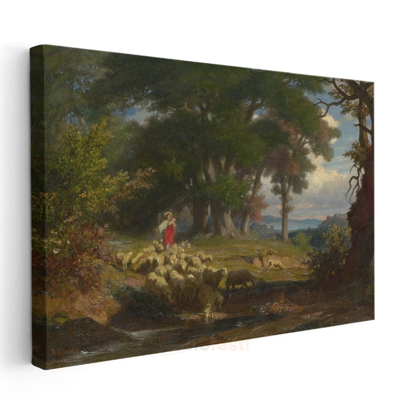 Thomas Gainsborough - Çoban ve Koyunlar Kanvas Tablo