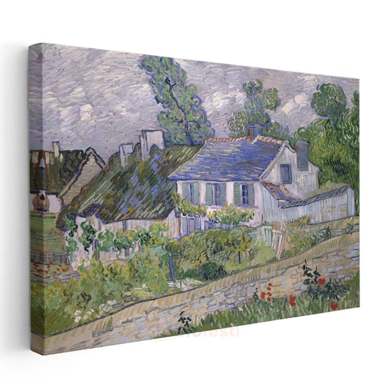 Vincent van Gogh - Auvers'deki Evler Kanvas Tablo