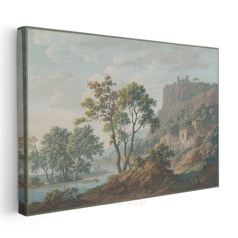 Claude Lorrain - İtalyan Manzarası Kanvas Tablo