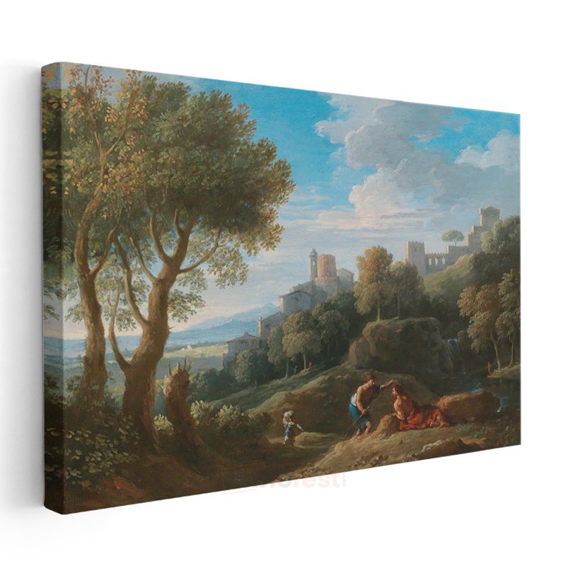 Claude Lorrain - Pastoral Manzara Kanvas Tablo