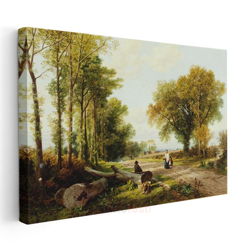 William Trost Richards - Kır Yolu Kanvas Tablo