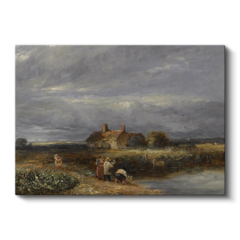 David Cox - Kır Evi Manzarası Kanvas Tablo