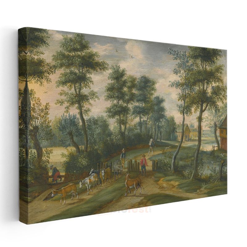 Jan Brueghel - Kırsal Manzara Kanvas Tablo