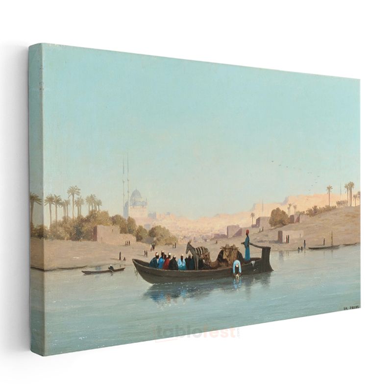 Jean-Léon Gérôme - Nil Nehri Üzerinde Yolculuk Kanvas Tablo