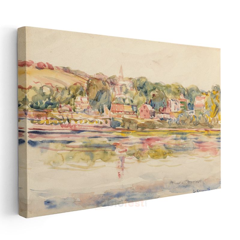 Paul Cézanne - Nehir Kıyısı Manzarası Kanvas Tablo