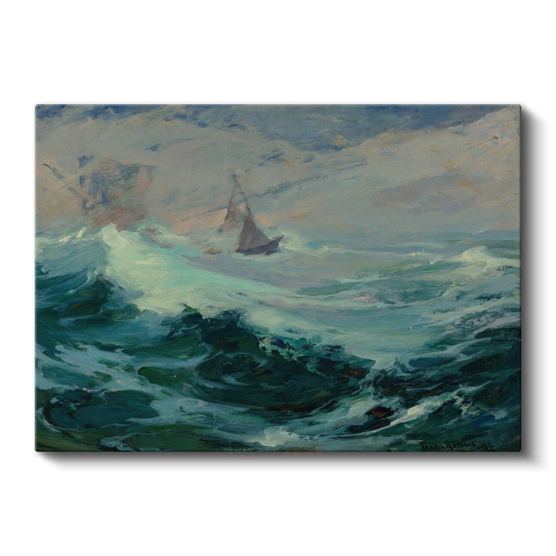 Frederick Judd Waugh - Fırtınalı Deniz Kanvas Tablo