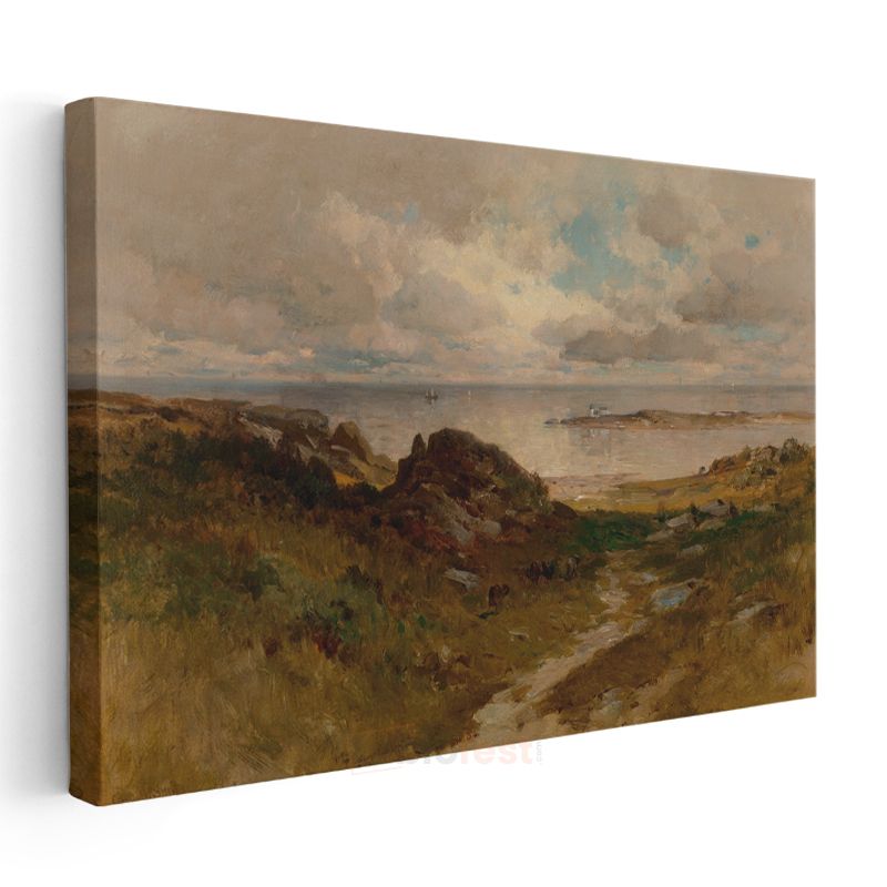 William Trost Richards - Kıyı Manzarası Kanvas Tablo
