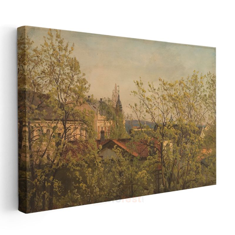 Camille Pissarro - Bahar Manzarası Kanvas Tablo